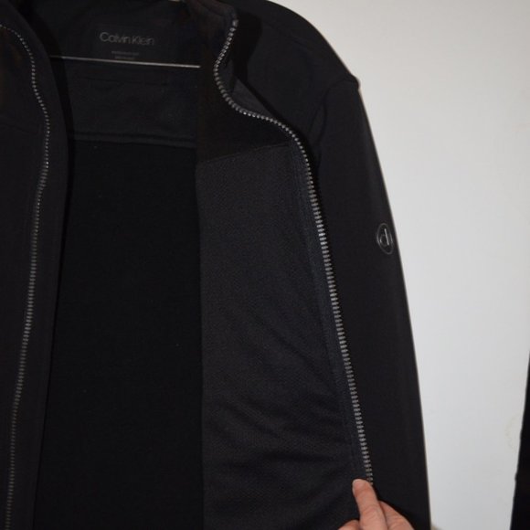 Calvin Klein Water Resistant Breathable 4 Way Stretch Coat Black Men L - Picture 5 of 6